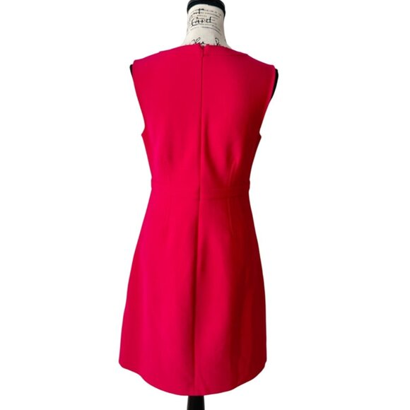Diane Von Furstenberg Pink Sleeveless A-Line Dress With Keyhole Neckline Size 6 - Picture 3 of 8
